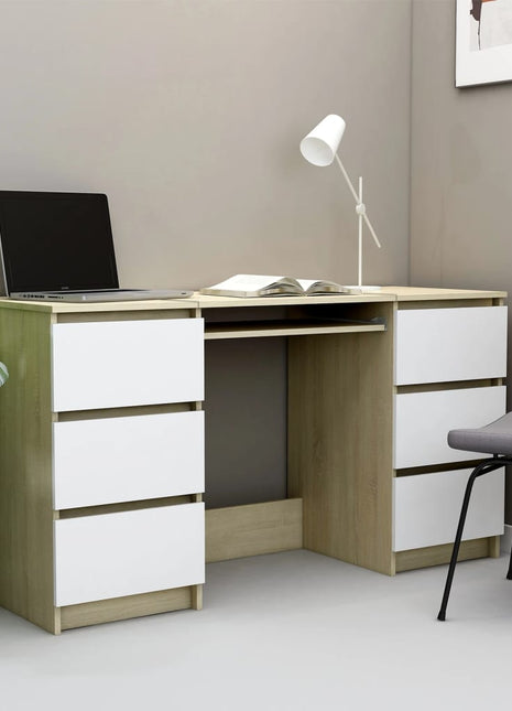 vidaXL Writing Desk Computer Desk Laptop Table Workstation Engineered Wood-13