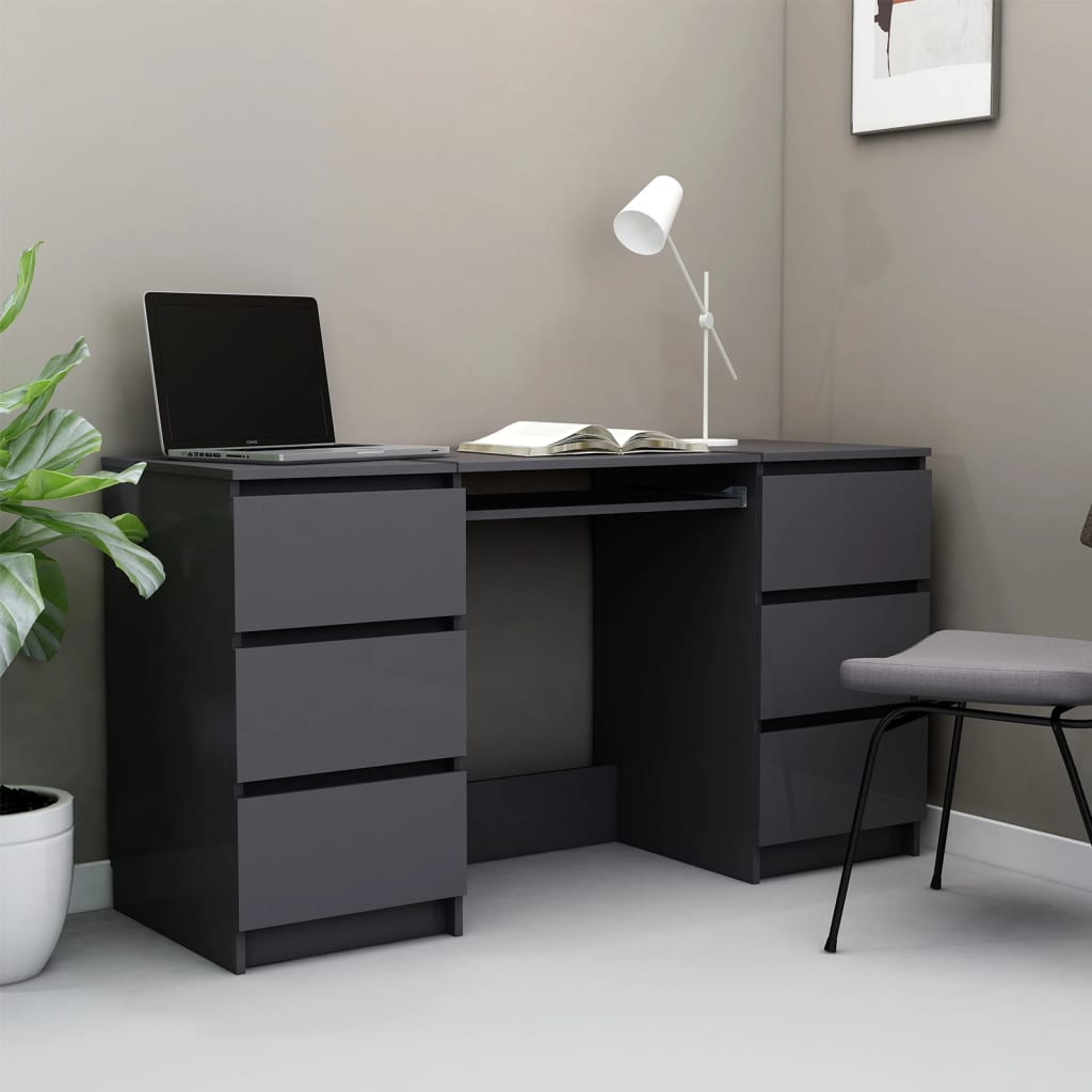 vidaXL Writing Desk Computer Desk Laptop Table Workstation Engineered Wood-9
