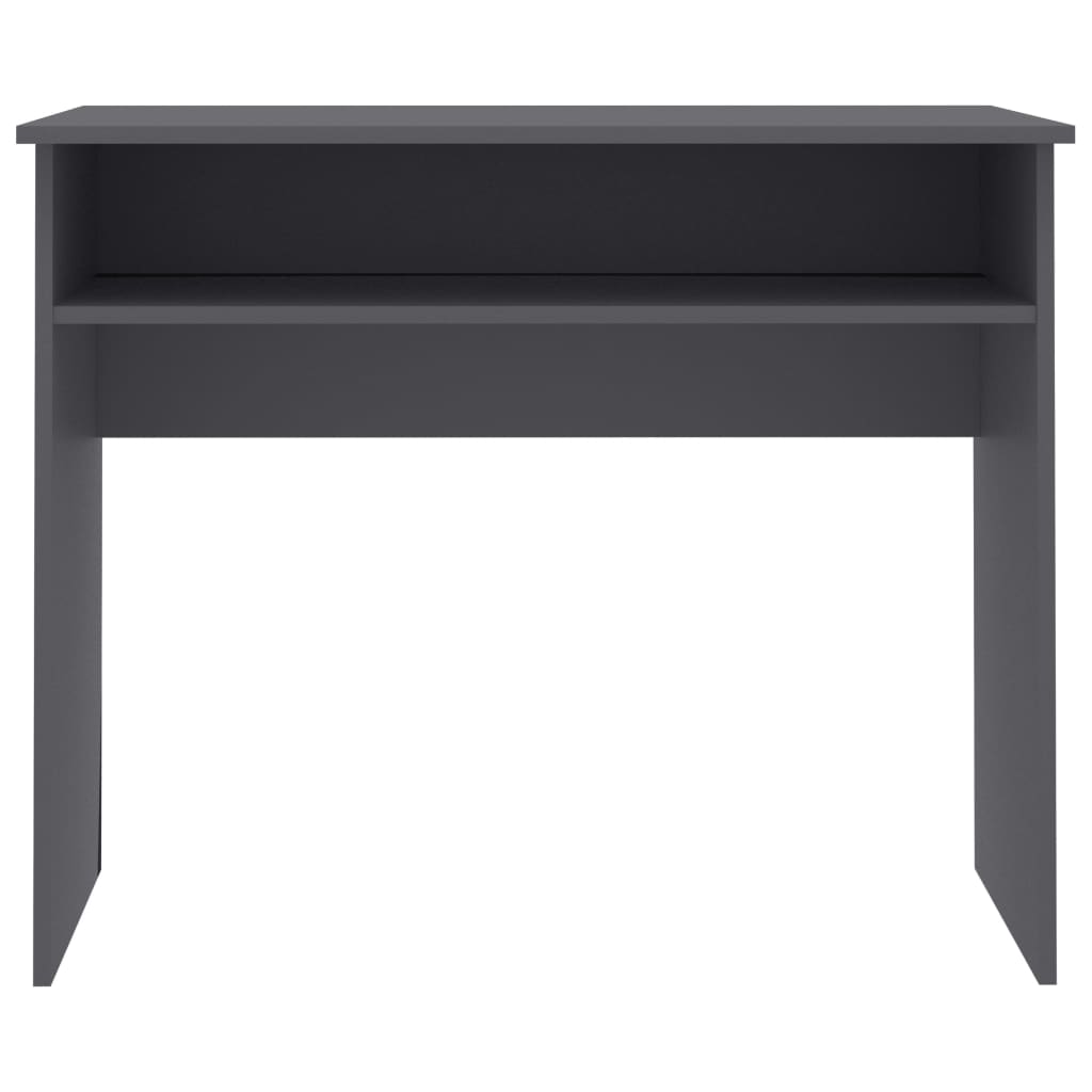 vidaXL Desk Computer Desk Standing Office Desk with Shelf Engineered Wood-3