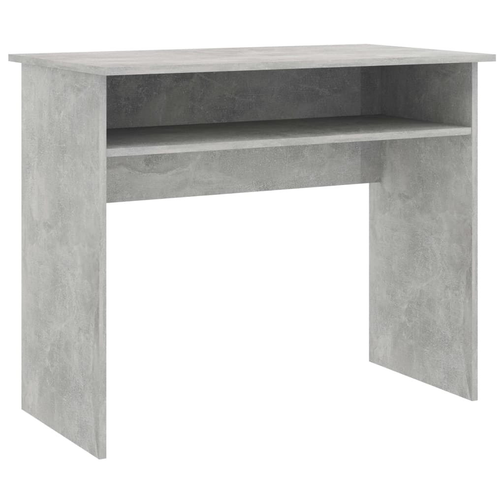 vidaXL Desk Computer Desk Standing Office Desk with Shelf Engineered Wood-0