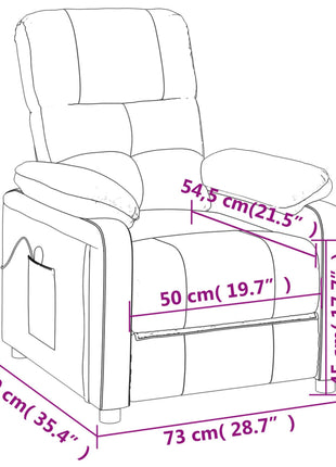 vidaXL Massage Chair Leisure Adjustable Chair for Home Theater Cinema Fabric-2