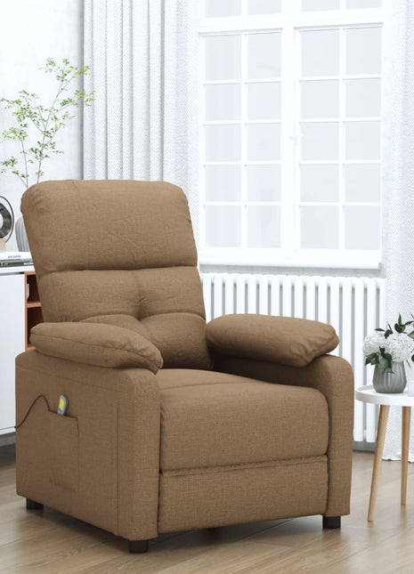 vidaXL Massage Chair Leisure Adjustable Chair for Home Theater Cinema Fabric-6