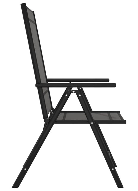 vidaXL Patio Folding Chairs Camping Garden Lawn Chair Aluminum and Textilene-1