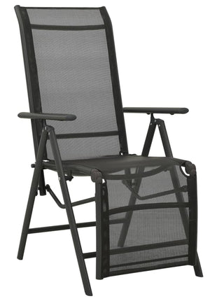 vidaXL Outdoor Recliner Chairs Patio Reclining Chair Textilene and Aluminum-3