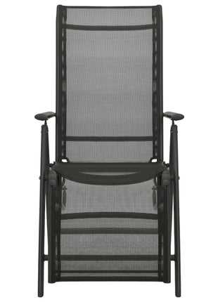 vidaXL Outdoor Recliner Chairs Patio Reclining Chair Textilene and Aluminum-4
