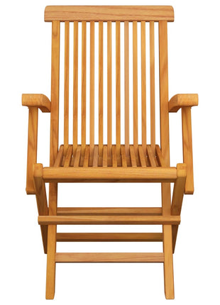 vidaXL Patio Chairs Outdoor Bistro Folding Chair with Cushions Solid Wood Teak-4