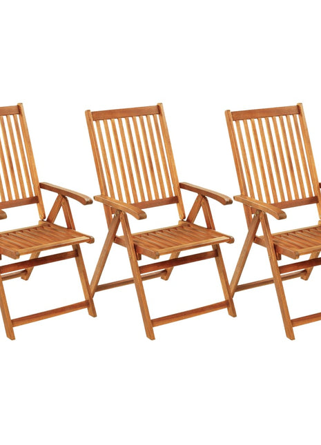 vidaXL Outdoor Recliner Chairs Patio Chair with Cushions Solid Wood Acacia-1