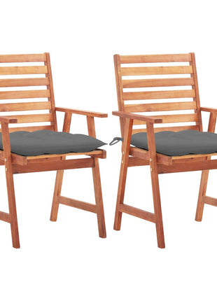 vidaXL Patio Dining Chairs Outdoor Patio Chair with Cushions Solid Wood Acacia-1