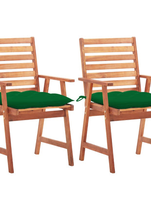 vidaXL Patio Dining Chairs Outdoor Patio Chair with Cushions Solid Wood Acacia-29
