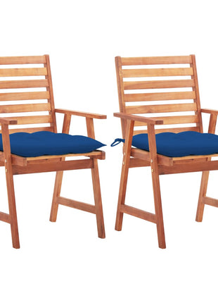 vidaXL Patio Dining Chairs Outdoor Patio Chair with Cushions Solid Wood Acacia-2