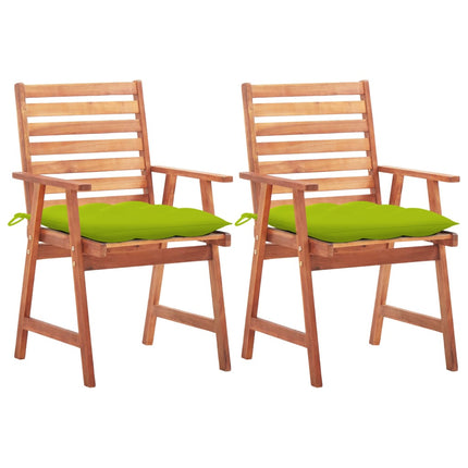 vidaXL Patio Dining Chairs Outdoor Patio Chair with Cushions Solid Wood Acacia-61