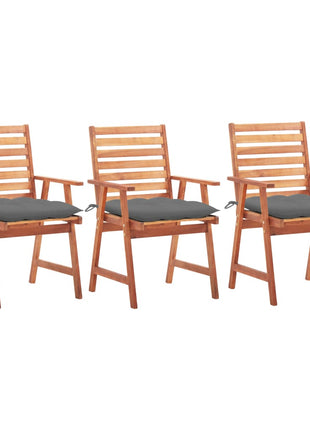 vidaXL Patio Dining Chairs Outdoor Patio Chair with Cushions Solid Wood Acacia-28