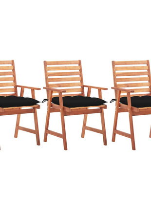 vidaXL Patio Dining Chairs Outdoor Patio Chair with Cushions Solid Wood Acacia-17