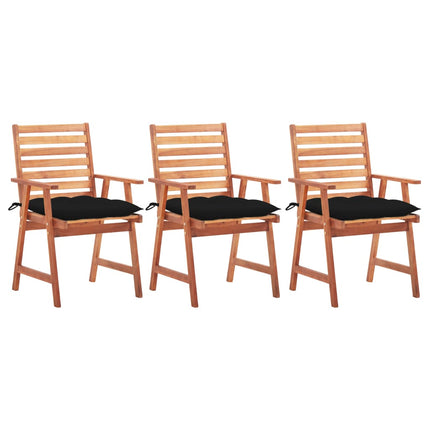 vidaXL Patio Dining Chairs Outdoor Patio Chair with Cushions Solid Wood Acacia-17