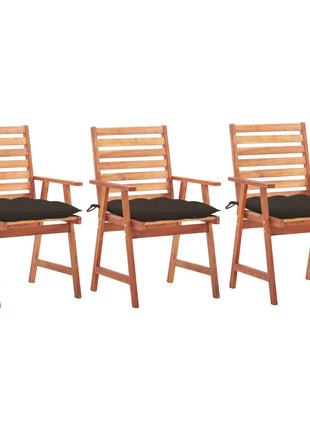 vidaXL Patio Dining Chairs Outdoor Patio Chair with Cushions Solid Wood Acacia-43