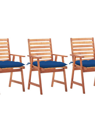 vidaXL Patio Dining Chairs Outdoor Patio Chair with Cushions Solid Wood Acacia-41