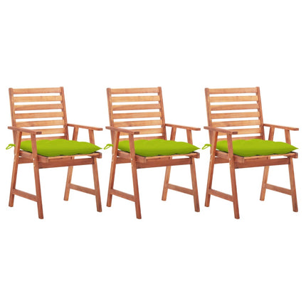 vidaXL Patio Dining Chairs Outdoor Patio Chair with Cushions Solid Wood Acacia-57