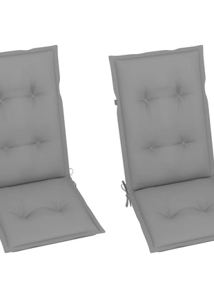 vidaXL Outdoor Recliner Chairs Patio Chair with Cushions Solid Wood Acacia-2
