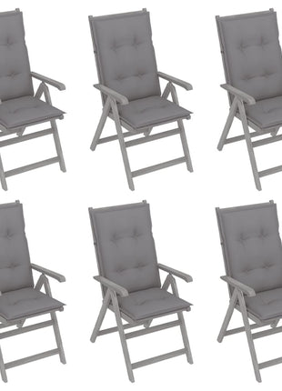 vidaXL Outdoor Recliner Chairs Patio Chair with Cushions Solid Wood Acacia-0