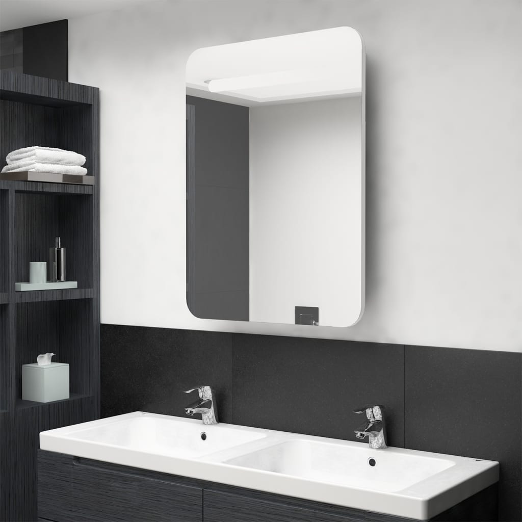 vidaXL Bathroom Cabinet Mirrored Bathroom Vanity Wall Mounted Medicine Cabinet-5