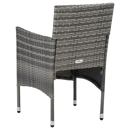 Gray wicker chair on a white background