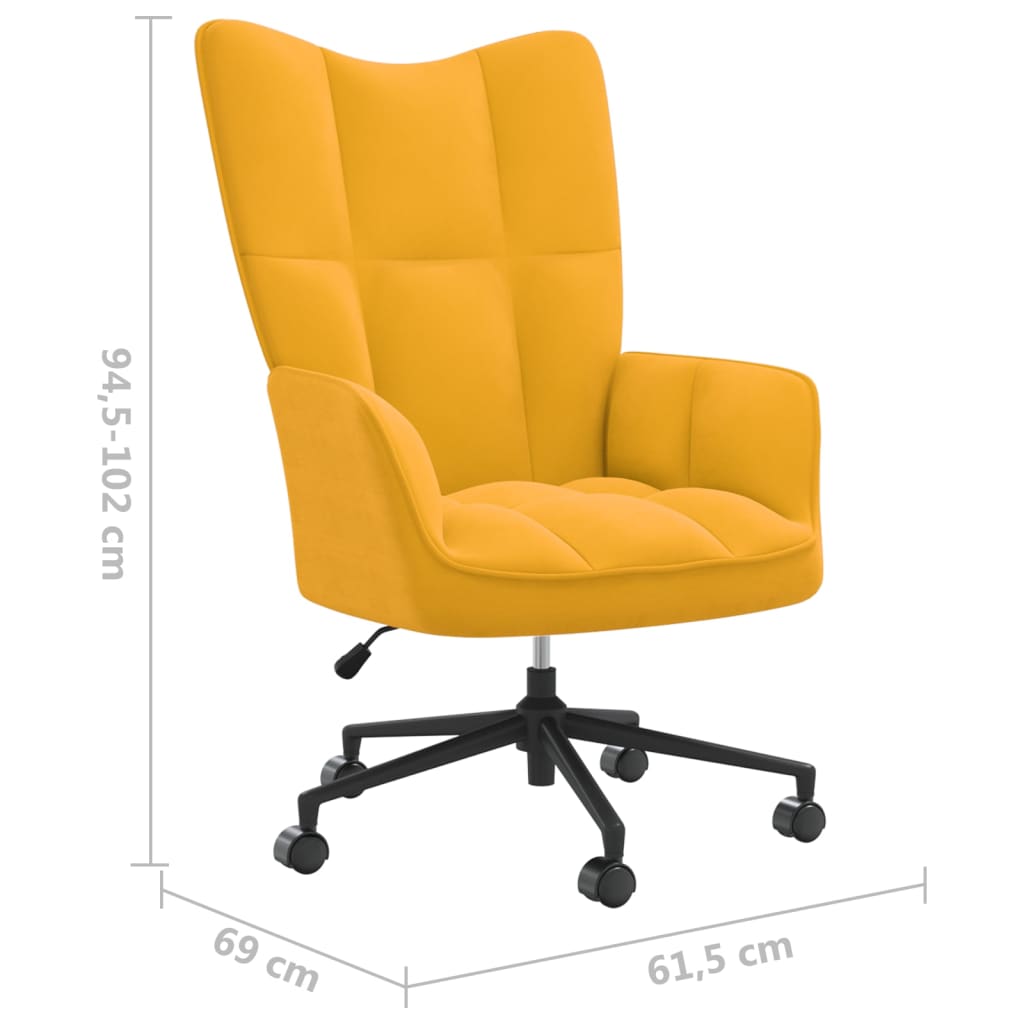 vidaXL Relaxing Chair Accent Swivel Armchair Living Room Furniture Velvet-3