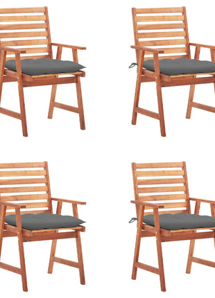 vidaXL Patio Dining Chairs Outdoor Patio Chair with Cushions Solid Wood Acacia-27