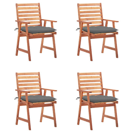 vidaXL Patio Dining Chairs Outdoor Patio Chair with Cushions Solid Wood Acacia-27