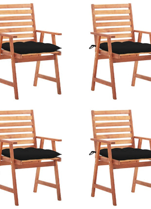 vidaXL Patio Dining Chairs Outdoor Patio Chair with Cushions Solid Wood Acacia-19