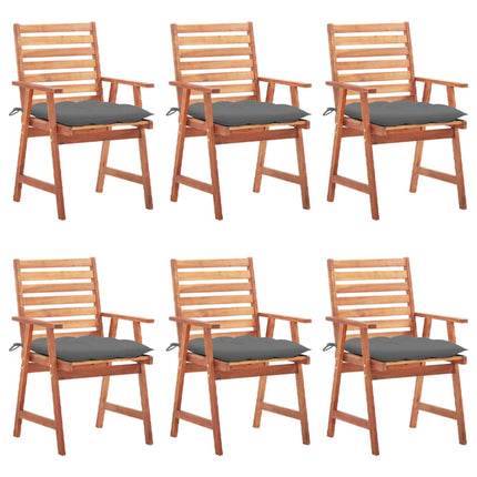 vidaXL Patio Dining Chairs Outdoor Patio Chair with Cushions Solid Wood Acacia-25