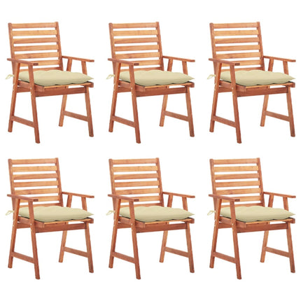 vidaXL Patio Dining Chairs Outdoor Patio Chair with Cushions Solid Wood Acacia-22