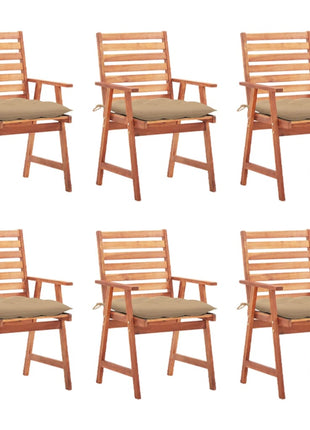 vidaXL Patio Dining Chairs Outdoor Patio Chair with Cushions Solid Wood Acacia-13