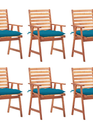 vidaXL Patio Dining Chairs Outdoor Patio Chair with Cushions Solid Wood Acacia-53