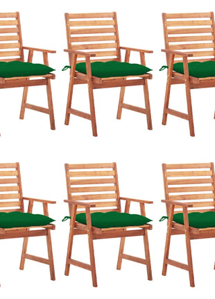 vidaXL Patio Dining Chairs Outdoor Patio Chair with Cushions Solid Wood Acacia-30