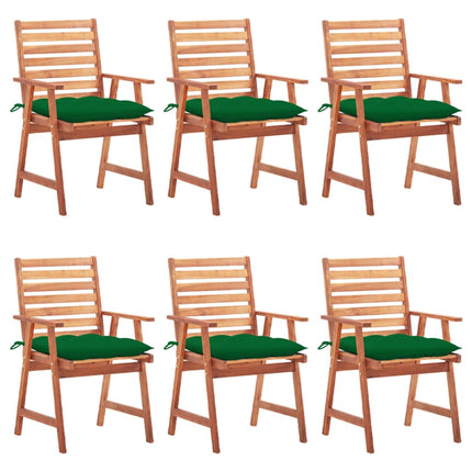 vidaXL Patio Dining Chairs Outdoor Patio Chair with Cushions Solid Wood Acacia-30