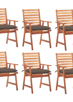 vidaXL Patio Dining Chairs Outdoor Patio Chair with Cushions Solid Wood Acacia-47
