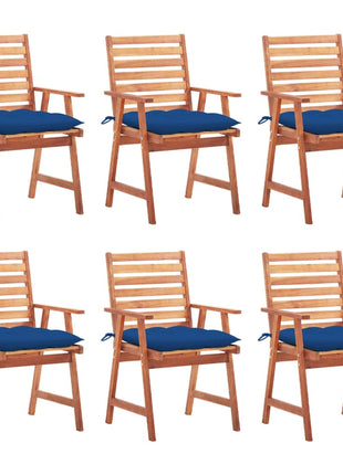 vidaXL Patio Dining Chairs Outdoor Patio Chair with Cushions Solid Wood Acacia-40