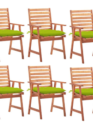 vidaXL Patio Dining Chairs Outdoor Patio Chair with Cushions Solid Wood Acacia-60