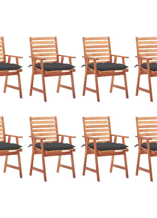vidaXL Patio Dining Chairs Outdoor Patio Chair with Cushions Solid Wood Acacia-9