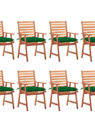 vidaXL Patio Dining Chairs Outdoor Patio Chair with Cushions Solid Wood Acacia-31