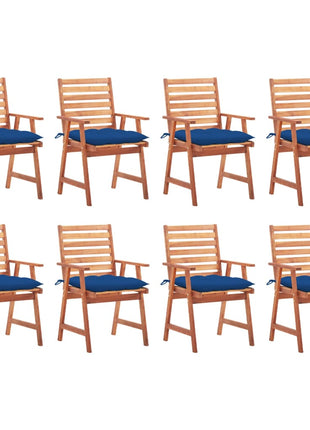 vidaXL Patio Dining Chairs Outdoor Patio Chair with Cushions Solid Wood Acacia-42