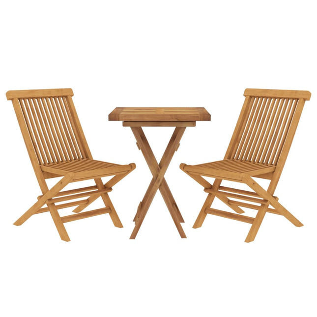 Wooden outdoor table and chairs set on a white background