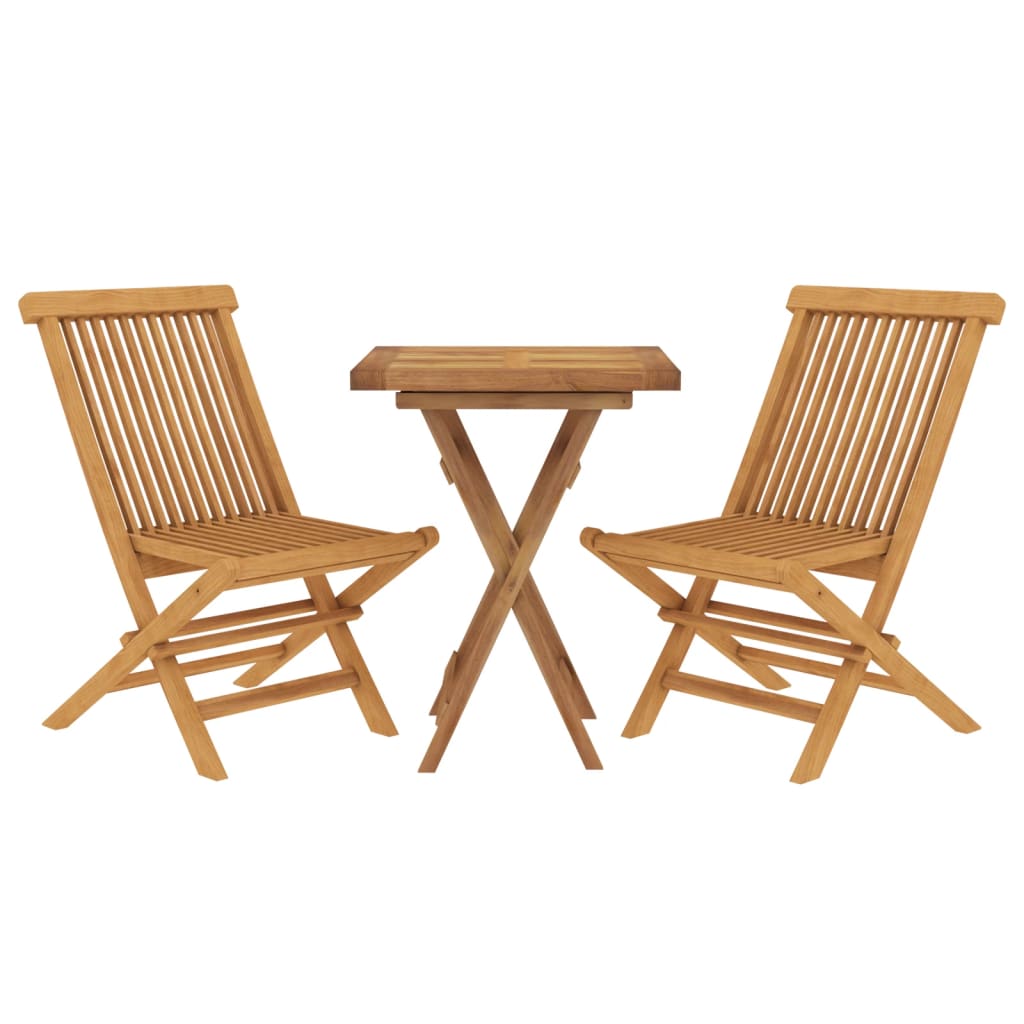 Wooden outdoor table and chairs set on a white background