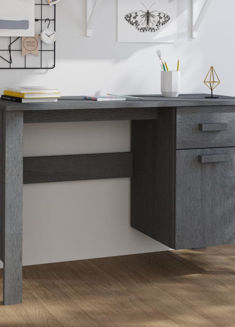 vidaXL Desk Computer Desk Home Office Desk Workstation HAMAR Solid Wood Pine-3