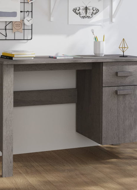vidaXL Desk Computer Desk Home Office Desk Workstation HAMAR Solid Wood Pine-6