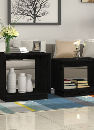 vidaXL Coffee Tables 2 Pcs End Nesting Table for Living Room Solid Wood Pine-5