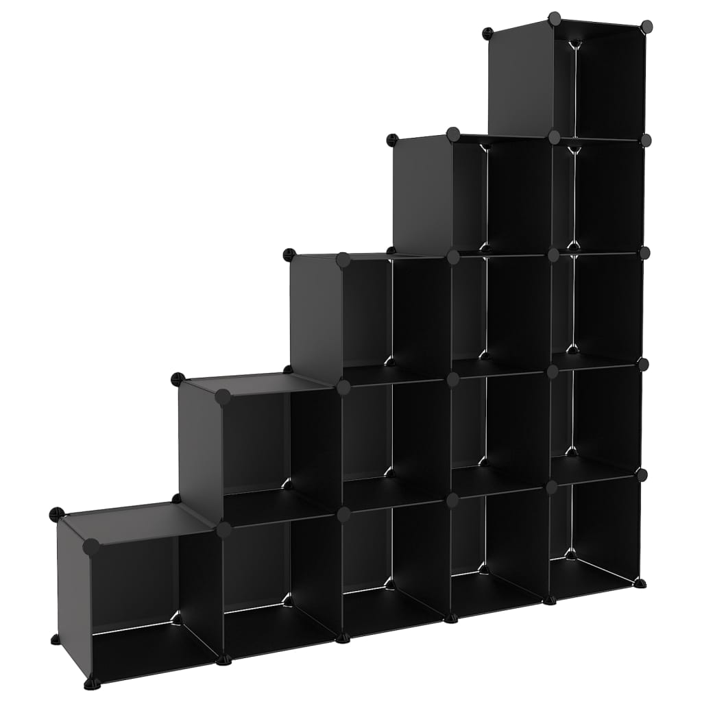 vidaXL Storage Cube Organizer with Cubes Stackable Organizer Modular Shelf PP