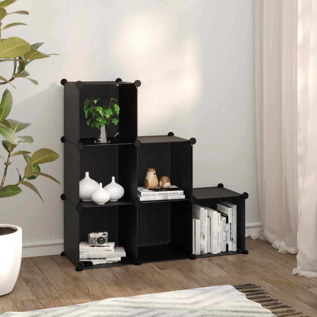 vidaXL Storage Cube Organizer with Cubes Stackable Organizer Modular Shelf PP