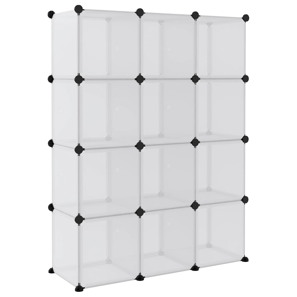 vidaXL Storage Cube Organizer with Cubes Stackable Organizer Modular Shelf PP