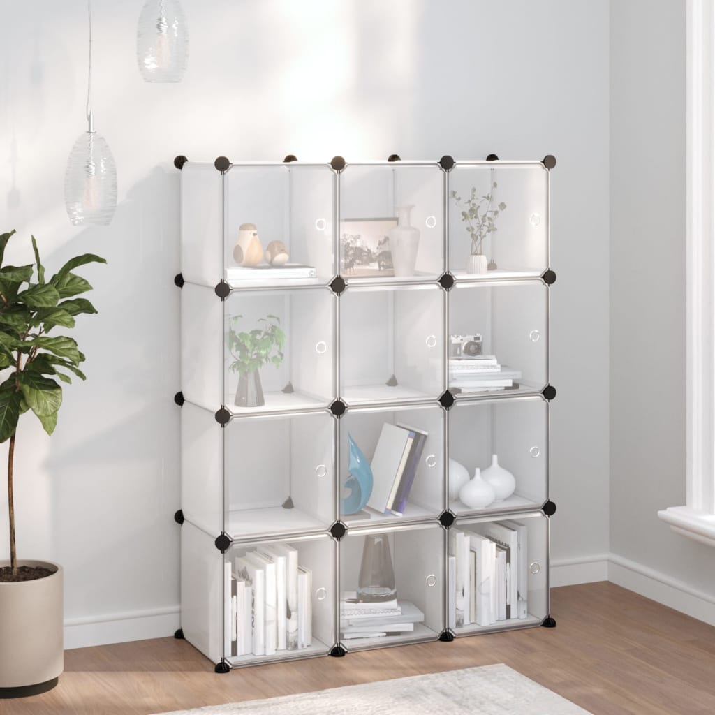 vidaXL Storage Cube Organizer with Cubes Stackable Organizer Modular Shelf PP